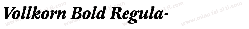 Vollkorn Bold Regula字体转换